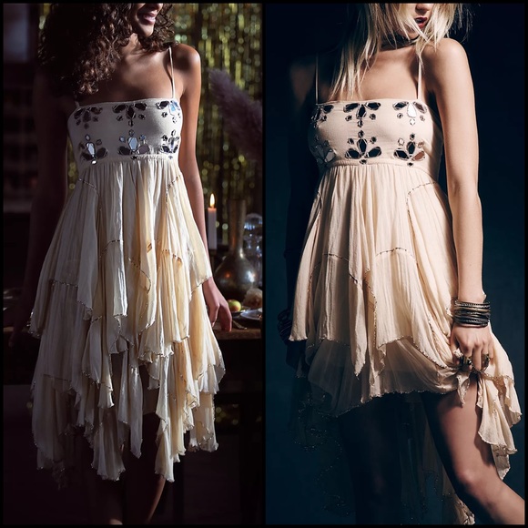 Free People ONE Mirrored Beaded Fairy Party Dress - Picture 3 of 16